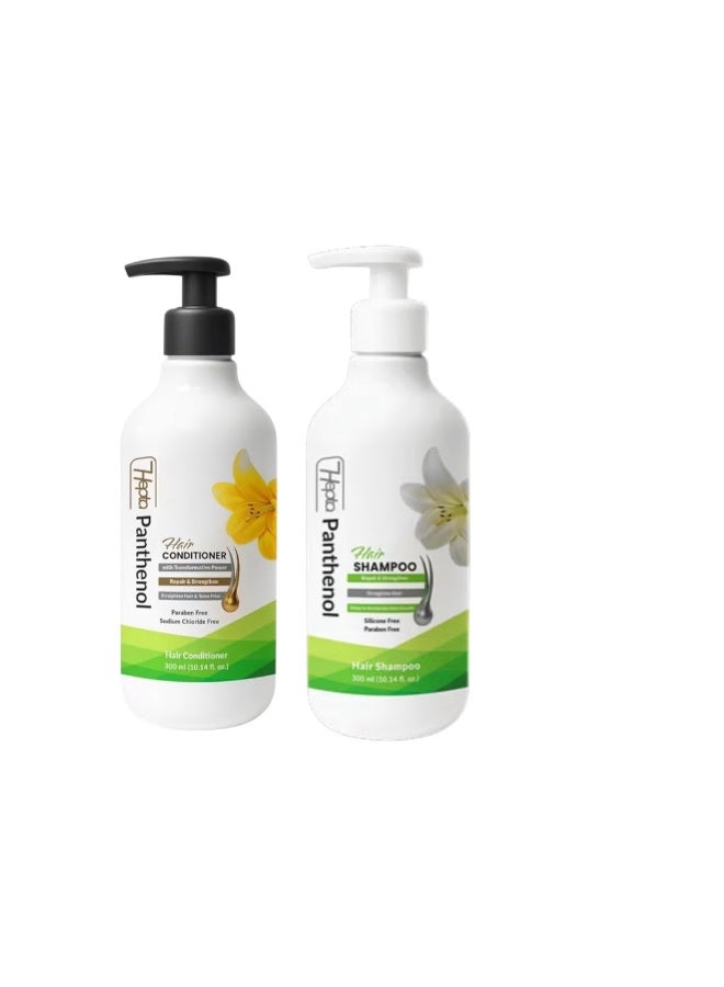 هيبتا شامبو بانثينول للشعر 300 مل + بلسم بانثينول للشعر 300 مل - Image 1